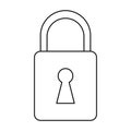 Padlock lock secure digital outline