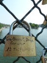 Padlock for love