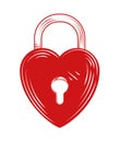 padlock love doodle