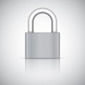 Padlock. Metal closed 3d lock