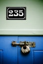 Padlock and number 235