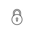 Padlock outline icon