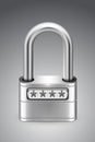 Padlock password icon gray background Royalty Free Stock Photo