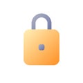 Padlock pixel perfect flat gradient color ui icon Royalty Free Stock Photo