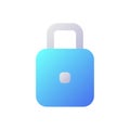 Padlock pixel perfect flat gradient two-color ui icon Royalty Free Stock Photo