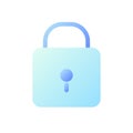 Padlock pixel perfect flat gradient two-color ui icon Royalty Free Stock Photo