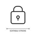 Padlock pixel perfect linear ui icon Royalty Free Stock Photo