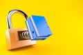 Padlock with ring binder Royalty Free Stock Photo