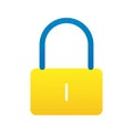 padlock secure flat style icon