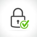 Padlock secure icon isolated design
