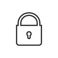Padlock Security Line Icon. Royalty Free Stock Photo