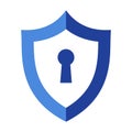 Padlock, security or Safe icon. Shield Check Mark Vector illustration Royalty Free Stock Photo
