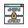 padlock security technology tool color icon vector illustration Royalty Free Stock Photo