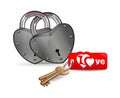 Padlock in the shape of a heart