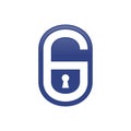 Padlock Shape Initial G Lettermark Graphic Icon Royalty Free Stock Photo