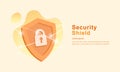 Padlock shield icon vector illustration