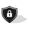 Padlock shield pictogram icon. Vector illustration. EPS 10. Royalty Free Stock Photo