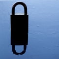 Padlock silhouette - security concept
