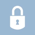 Padlock vector silhouette icon