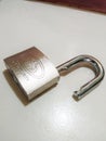 a padlock on a white background