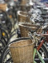 Padlocked Bikes at a bicycle parking rack