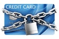 Padlocked credit card Royalty Free Stock Photo