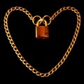 Padlocked heart Royalty Free Stock Photo
