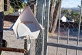 A padlocked private post box. Royalty Free Stock Photo