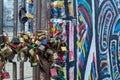 Padlocks on the berlin wall Royalty Free Stock Photo