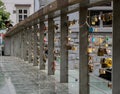 Padlocks on Butchers Bridge in the old medieval town in Ljubljana, Slovenia