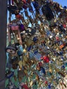 Locks on fence Royalty Free Stock Photo