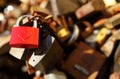 Padlocks with love lock Royalty Free Stock Photo