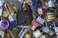 padlocks with names and dates written on them