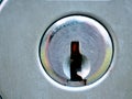 Closeup Keyhole Lock Safety Security Protection