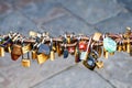 Padlocks on Ponte Vecchio in Florence, Italy