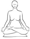 Padmasana Lotus Pose, Yoga Figure