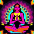 padmasana lotus yoga pose - AI