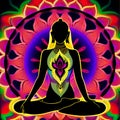 padmasana lotus yoga pose - AI