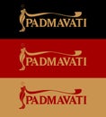 Padmavati Sarees logo with women figure vector.