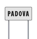 Padua city entrance road sign Royalty Free Stock Photo