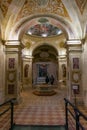 Corridor of the Martyrs inside the Abbey of Santa Giustina at the largest square in the city of Padova known as Prato della