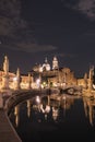 Padova square at night Royalty Free Stock Photo