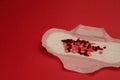 pads hygiene menstruation womens health top view
