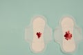 pads hygiene menstruation womens health top view