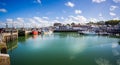 Padstow Harbour with fishing boats and speed boats taken at Padstow, Cornwall, UK Royalty Free Stock Photo