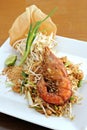 Padthai with shrimp Royalty Free Stock Photo