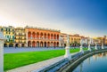 Padua cityscape with Palazzo Loggia Amulea palace