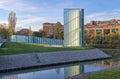 Monument Memory and Light by the canal in Padua Italy