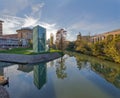 Monument Memory and Light by the canal in Padua Italy