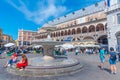 Padua, Italy, August 30, 2021: Piazza delle Erbe square in the I Royalty Free Stock Photo